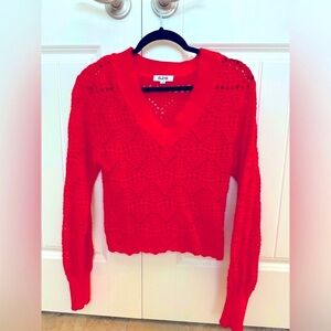 NWOT Evereve 525 Cropped Croquet Sweater